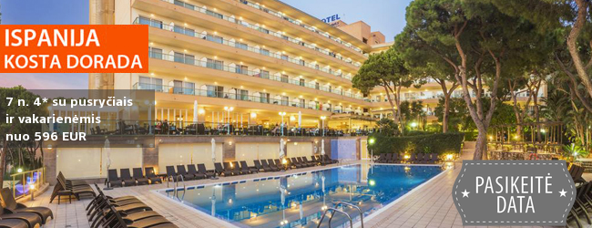 Atostogaukite viename populiariausių ISPANIJOJE Salou kurorte! Savaitė gražiame 4* viešbutyje šalia paplūdimio su pusryčiais ir vakarienėm - vos nuo 375 EUR! Data: 2018 m. balandžio 28 d.