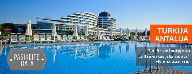 Atostogas praleiskite mėgaudamiesi jūra ir vandens kalneliais TURKIJOJE! Savaitė erdviame 5* viešbutyje RAYMAR su „ultra viskas įskaičiuota“ maitinimu - vos nuo 290 EUR! Kelionės data: 2018 m. balandžio 26 d.