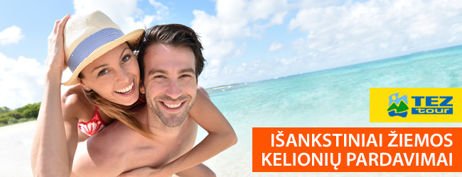 „Tez tour“ išankstiniai žiemos kelionių pardavimai artėja į pabaigą! Paskubėkite įsigyti kokybišką poilsinę kelionę, egzotinę kelionę ar slidinėjimą itin palankiomis sąlygomis! Iki 2017.07.31 d.