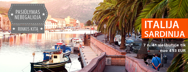 Pasakiškas ruduo įspūdingo grožio Italijos saloje – Sardinijoje. 7 nakvynės tik nuo 500 EUR. Rugsėjo-spalio datos.