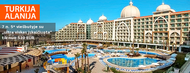 Pramogaukite su šeima TURKIJOJE! Savaitė prabangiame ALAN XAFIRA DELUXE 5* viešbutyje su „ultra viskas įskaičiuota“ - vos nuo 523 EUR. Išvykimo data: 2017 m. spalio 25 d.