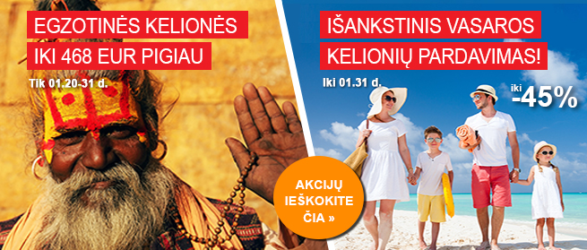 EGZOTIKA iki 468 EUR/ 1616 Lt pigiau