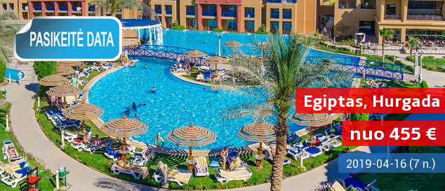 Pramogos ir malonumai Hurgados kurorte EGIPTE! Savaitė daug baseinų turinčiame 5* viešbutyje su „royal viskas įskaičiuota“ - tik nuo 448 EUR! Kelionės data: 2017 m. gegužės 30 d.