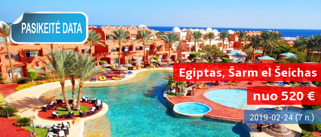 Puikiai turistų įvertintas viešbutis ir graži aplinka EGIPTO Šarm el Šeicho kurorte! Savaitė gerame 5* viešbutyje su vandens kalneliais ir maitinimo tipu „viskas įskaičiuota“ - vos nuo 433 EUR! Data: 2017 m. gruodžio 13 d.