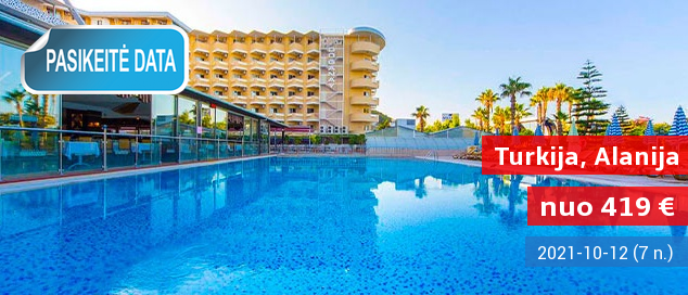 Mėgaukitės aukštos klasės komfortu TURKIJOJE! Savaitė 5* viešbutyje su „viskas įskaičiuota” - tik nuo 284 EUR! Išvykimas: 2017 m. rugsėjo 9 d.