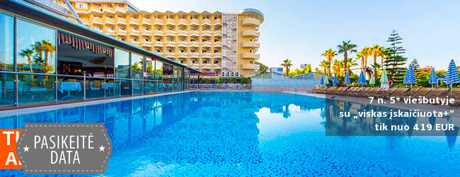 Mėgaukitės aukštos klasės komfortu TURKIJOJE! Savaitė 5* viešbutyje su „viskas įskaičiuota+” - tik nuo 391 EUR! Išvykimas: 2018 m. rugsėjo 11 d.