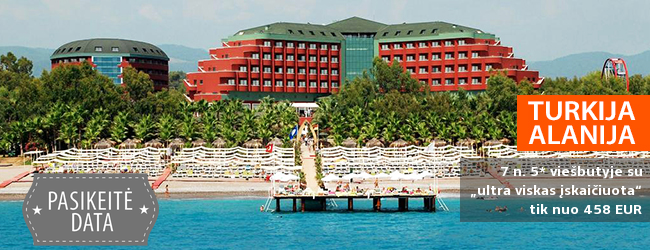 Prabangios atostogos Turkijoje! Savaitė puikiame viešbutyje DELPHIN DELUXE RESORT 5* su „viskas įskaičiuota“ tik nuo 404 EUR! Kelionės data: 2019 m. balandžio 13 d.
