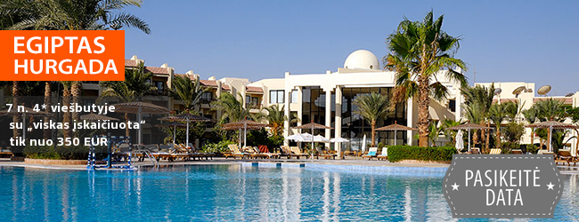 Poilsiauti kviečia EGIPTO saulė! Savaitė su šeima Hurgadoje, 4* viešbutyje prie jūros su „viskas įskaičiuota“ - tik nuo 549 EUR! Išvykimas: 2018 m. rugpjūčio 28 d.