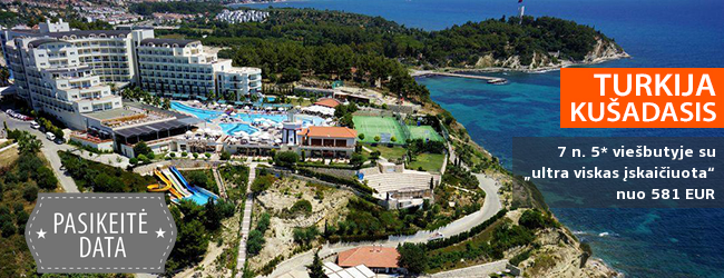 Saulė, jūra ir nesibaigiančios pramogos TURKIJOJE, Kušadasyje! Savaitės atostogos vaizdingoje vietoje įsikūrusiame 5* viešbutyje SEALIGHT RESORT HOTEL su „ultra viskas įskaičiuota“ - nuo 466 EUR! Data: 2019 m. birželio 6 d.