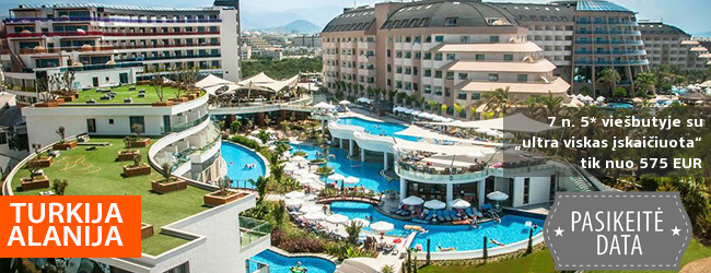 Atostogos dideliame ir šiuolaikiškame 5* viešbutyje Turkijoje! 7 n. LONG BEACH RESORT HOTEL & SPA DELUXE su „ultra viskas įskaičiuota” - tik nuo 316 EUR! Kelionės data: 2019 m. balandžio 11 d.