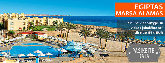 Saulėtos atostogos Marsa Alamo regione, EGIPTE! Savaitė 5* viešbutyje ant jūros kranto su „viskas įskaičiuota“ – tik nuo 359 EUR! Kelionės data: 2018 m. gruodžio 15 d.