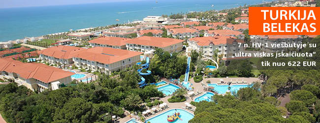 VIP poilsis TURKIJOJE, Beleko kurorte! Savaitės atostogos labai gerame HV-1 viešbutyje „GURAL PREMIER BELEK“ ant jūros kranto su „ultra viskas įskaičiuota“ - nuo 524 EUR! Išvykimas: 2019 m. balandžio 8 d.