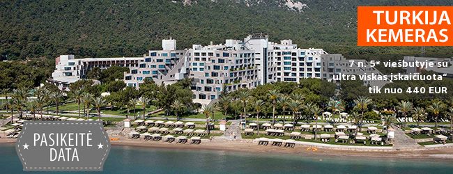 Saldus poilsis prie jūros TURKIJOJE, Kemero kurorte! Savaitės atostogos 5* viešbutyje ant jūros kranto su „viskas įskaičiuota“ – tik nuo 429 EUR! Kelionės data: 2019 m. balandžio 15 d.