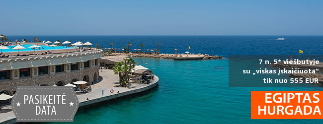 Pasakiškos atostogos prie jūros EGIPTE! 7 n. Hurgados regione, gerame 5* viešbutyje ALBATROS CITADEL su „viskas įskaičiuota“ – nuo 502 EUR! Kelionės data: 2019 m. sausio 7 d.