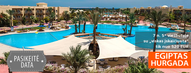 Atpalaiduojančios žiemos atostogos EGIPTE, Hurgados regione! Savaitė 5* viešbutyje DESERT ROSE su „viskas įskaičiuota“ – nuo 433 EUR! Kelionės data: 2019 m. sausio 5 d.