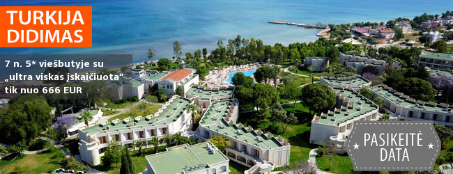 Pramogaukite prie jūros TURKIJOJE, Didimo regione! Smagios atostogos 5* viešbutyje AURUM SPA & BEACH RESORT su „ultra viskas įskaičuota“ – nuo 376 EUR! Kelionės data: 2019 m. gegužės 16 d.