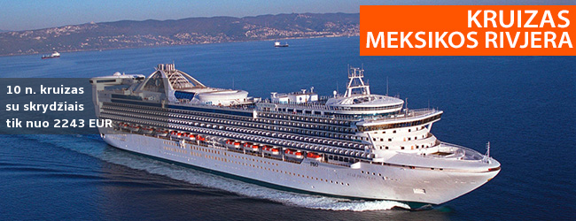 Stebėkite banginius Meksikos Rivjeroje! 12 dienų kruizas STAR PRINCESS laivu su pusryčiais, pietumis ir vakarienėmis, skrydžiais bei pervežimais – nuo 2243 EUR! Išvykimas: 2020 m. sausio 2 d.