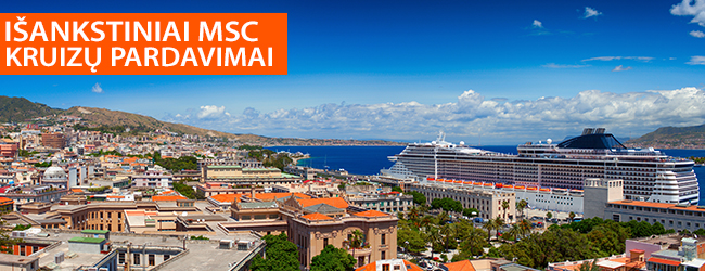 Išankstiniai MSC KRUIZŲ 2019/20 m. žiemos sezono pardavimai! Susiplanuokite įsimintinas atostogas iš anksto ir sutaupykite 50% kelionės kainos antram keleiviui! KAINOS vos nuo 349 EUR!