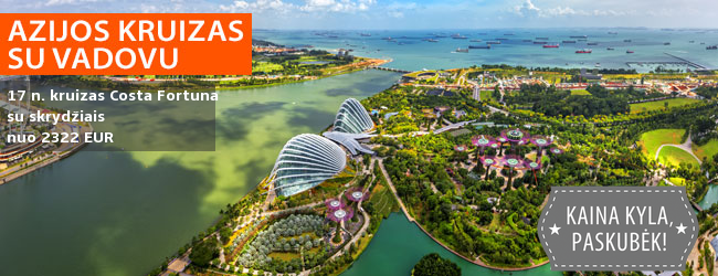 Kruizu iš Singapūro, aplankant Malaiziją, Tailandą ir Kambodžą su lietuviškai kalbančiu vadovu! Į kainą įskaičiuoti skrydžiai – nuo 2322 EUR/asm. Kelionės data: 2020 m. vasario 23 d.