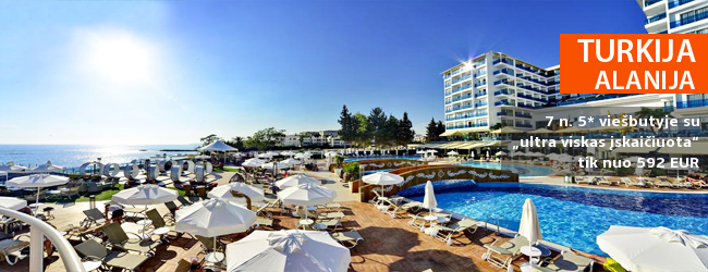 Modernus komfortas TURKIJOJE: Savaitė AZURA DELUXE RESORT & SPA 5* viešbutyje su „ultra viskas įskaičiuota“ - tik nuo 391 EUR! Kelionės data: 2019 m. balandžio 10 d.